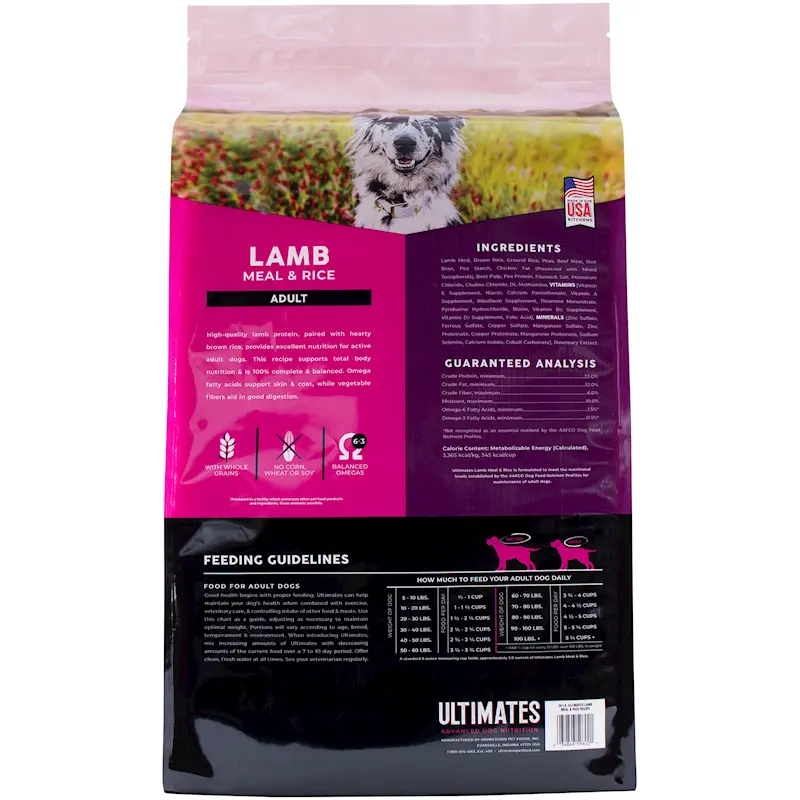 Ultimates Adult Lamb & Rice 28lbs - Image 2