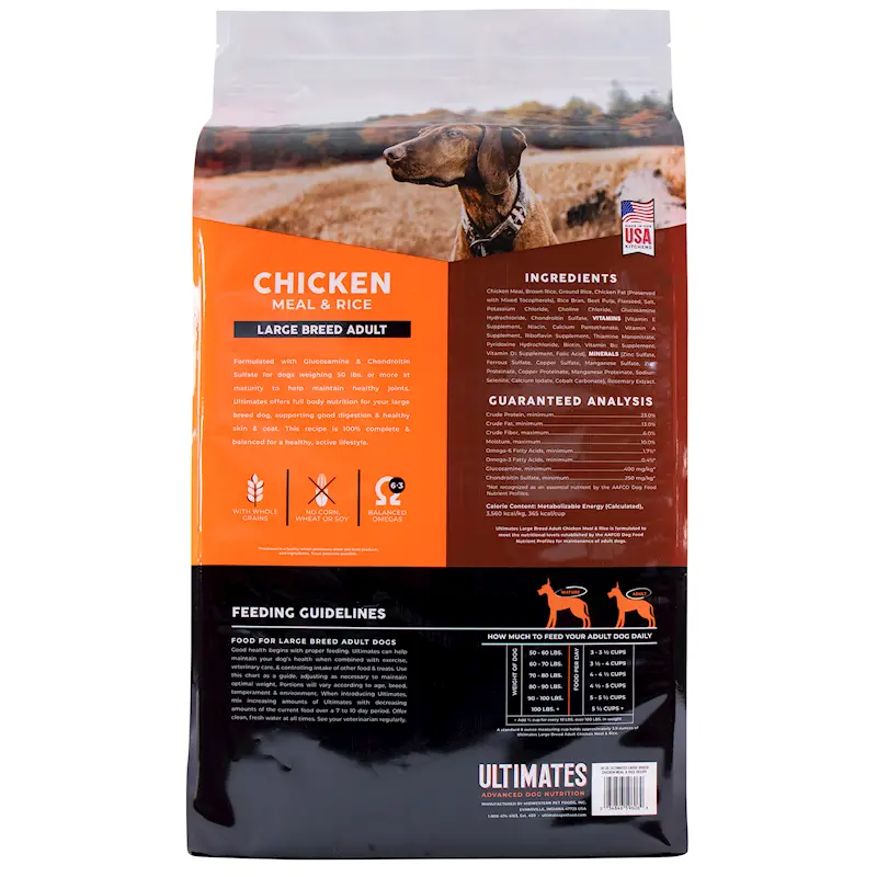 Ultimates Large Breed Adult Chicken & Rice 28lbs - Image 2