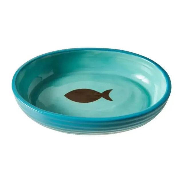 Spot Elegance Cat Bowl Cream 6in