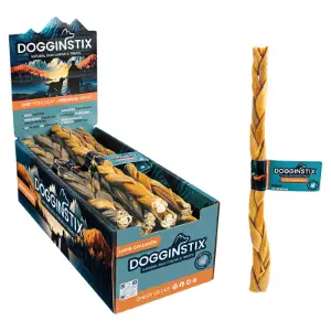 DogginStix Braided Lamb Collagen Stick
