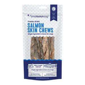 Small Batch Freeze-Dried Salmon Skin Chews 2.5oz