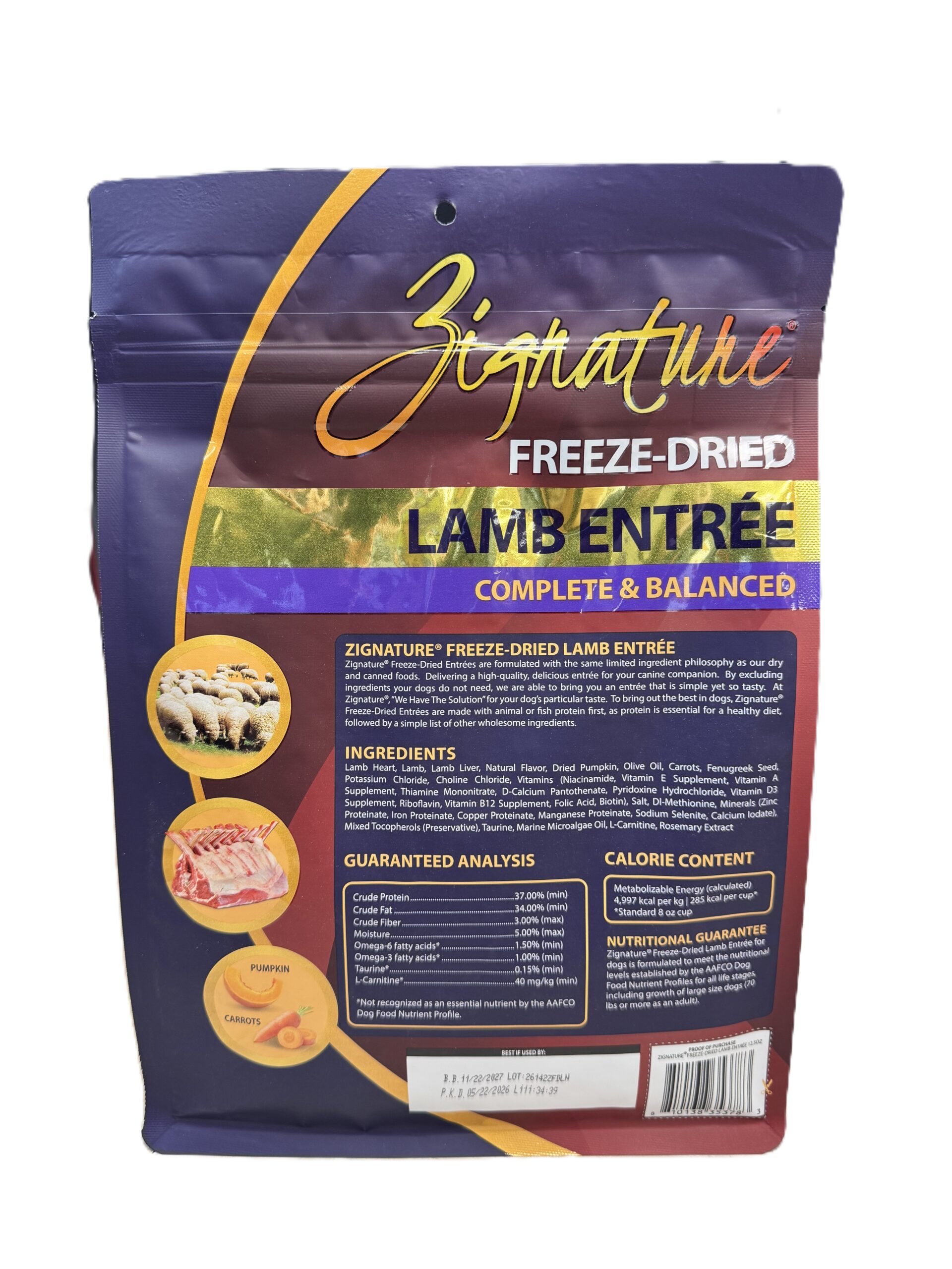 Zignature Freeze-Dried Lamb Entree - Image 2