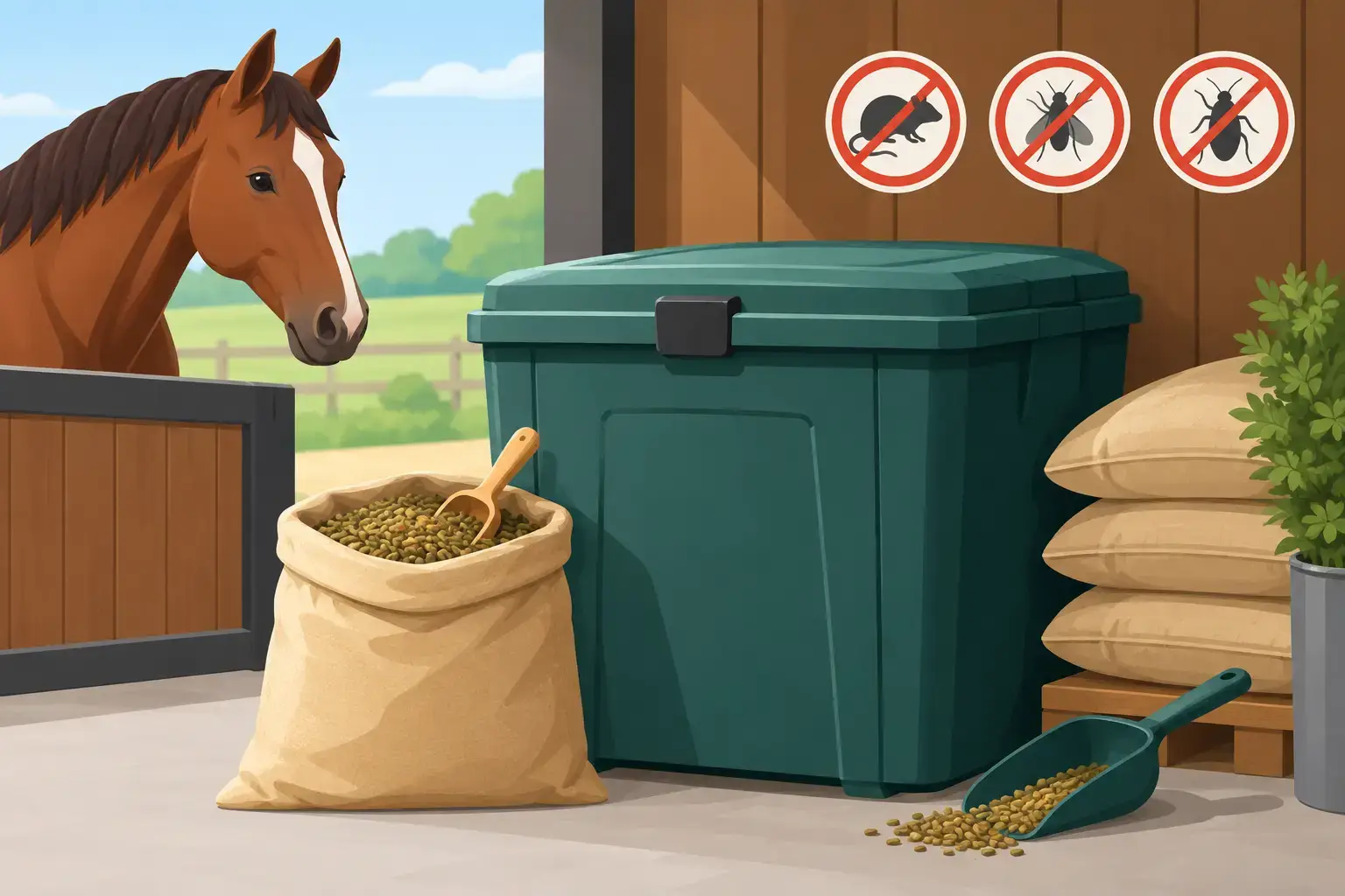 How to Store Horse Feed Without Waste or Pests