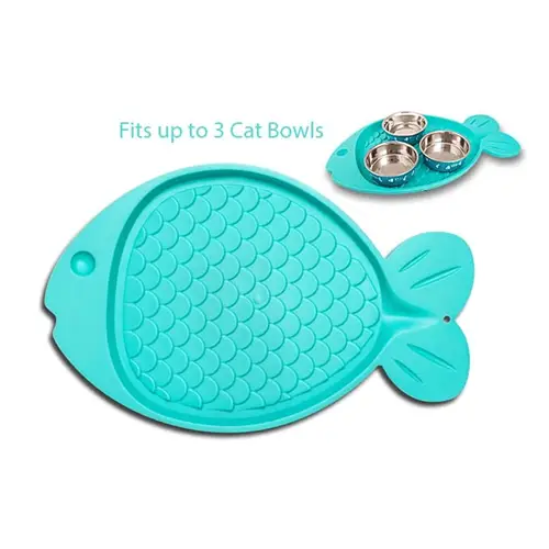 LP Bella Spill-Proof Cat Mat Aqua Green
